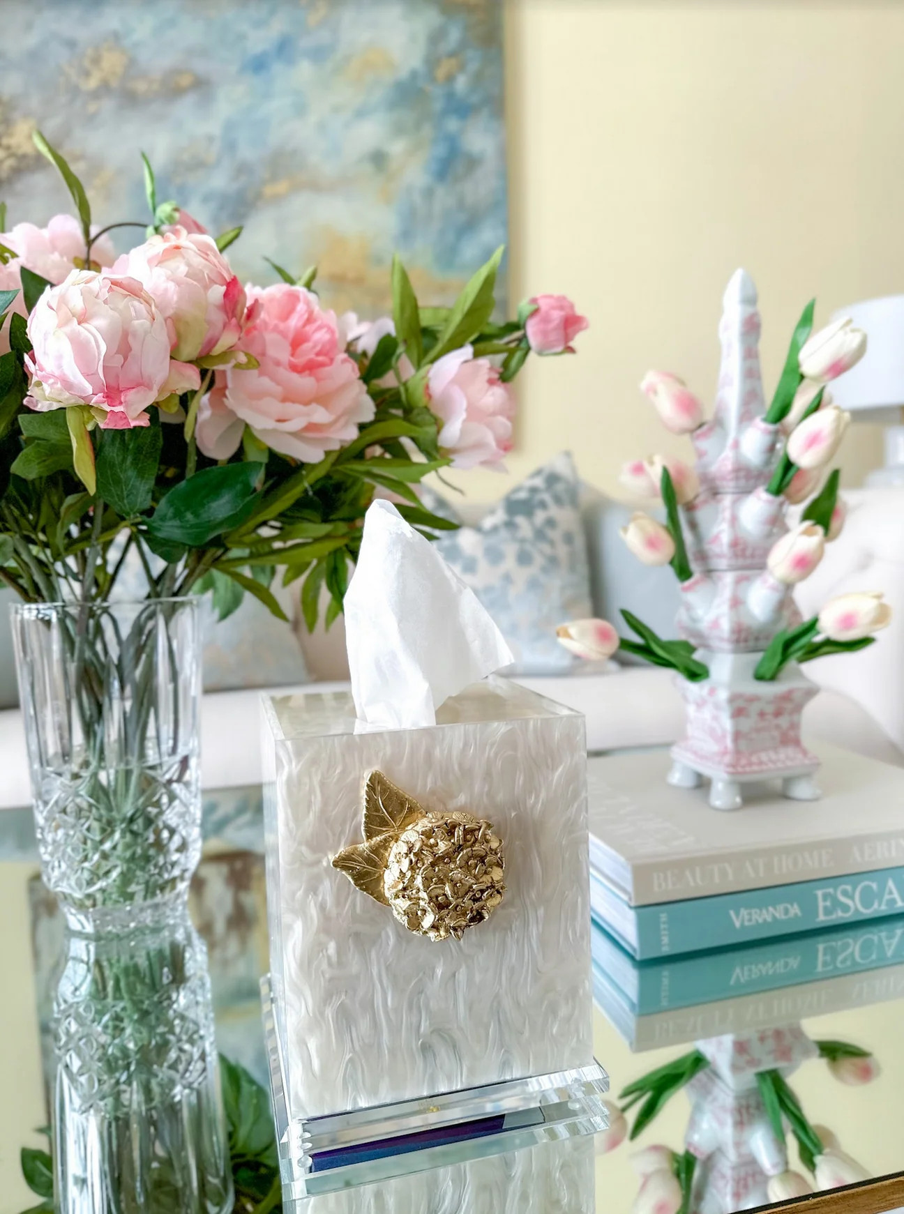 Hydrangea Boutique Tissue Box | Southern Tribute
