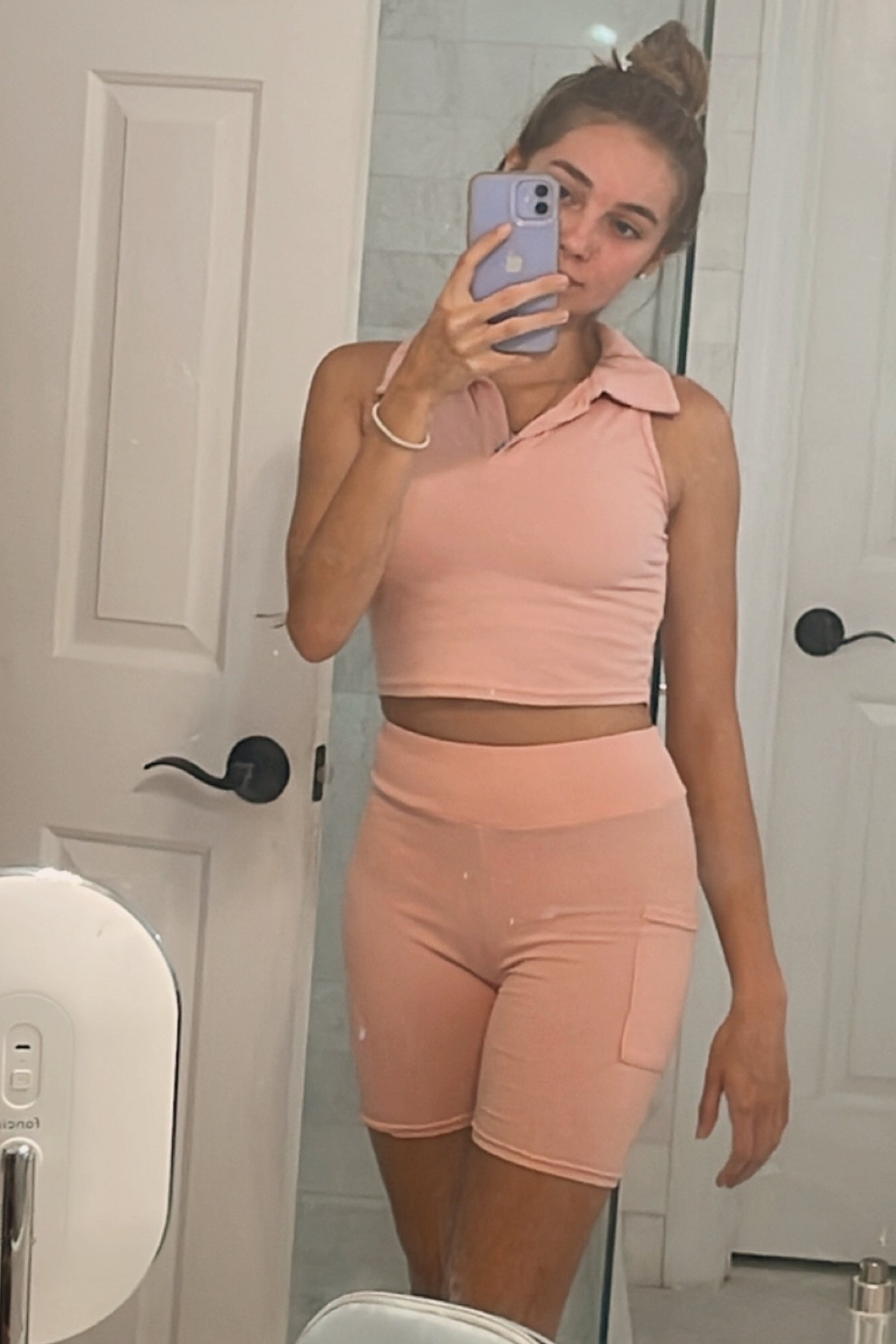  Love the pastel pink work outside is a tiny bit see through but it is my favorite thing to wear out to run errands highly recommend getting it￼

#LTKstyletip #LTKGiftGuide #LTKSeasonal