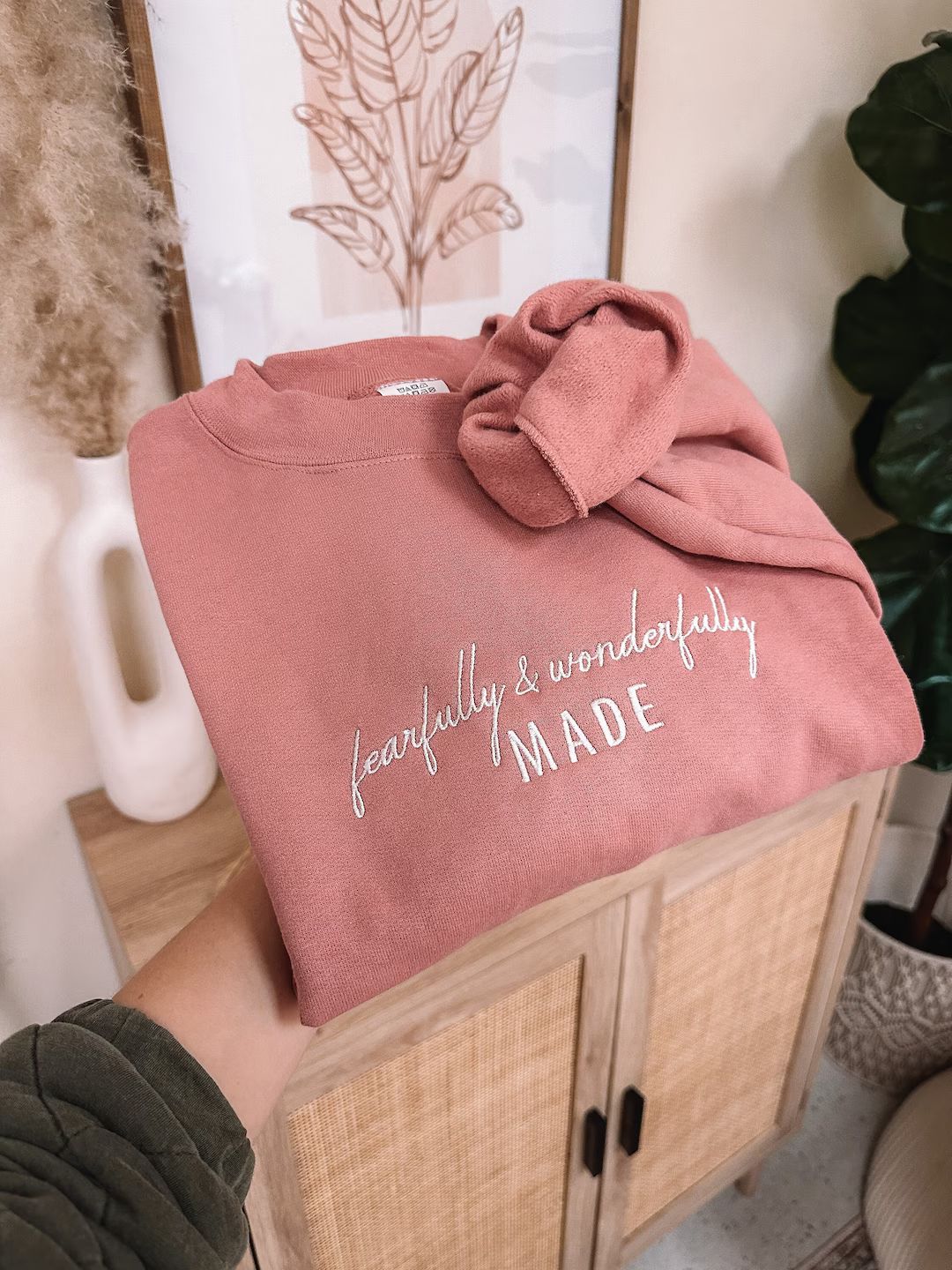 Embroidered Fearfully & Wonderfully Made Sweatshirt | Christian Crewneck | Christian Sweatshirt |... | Etsy (US)