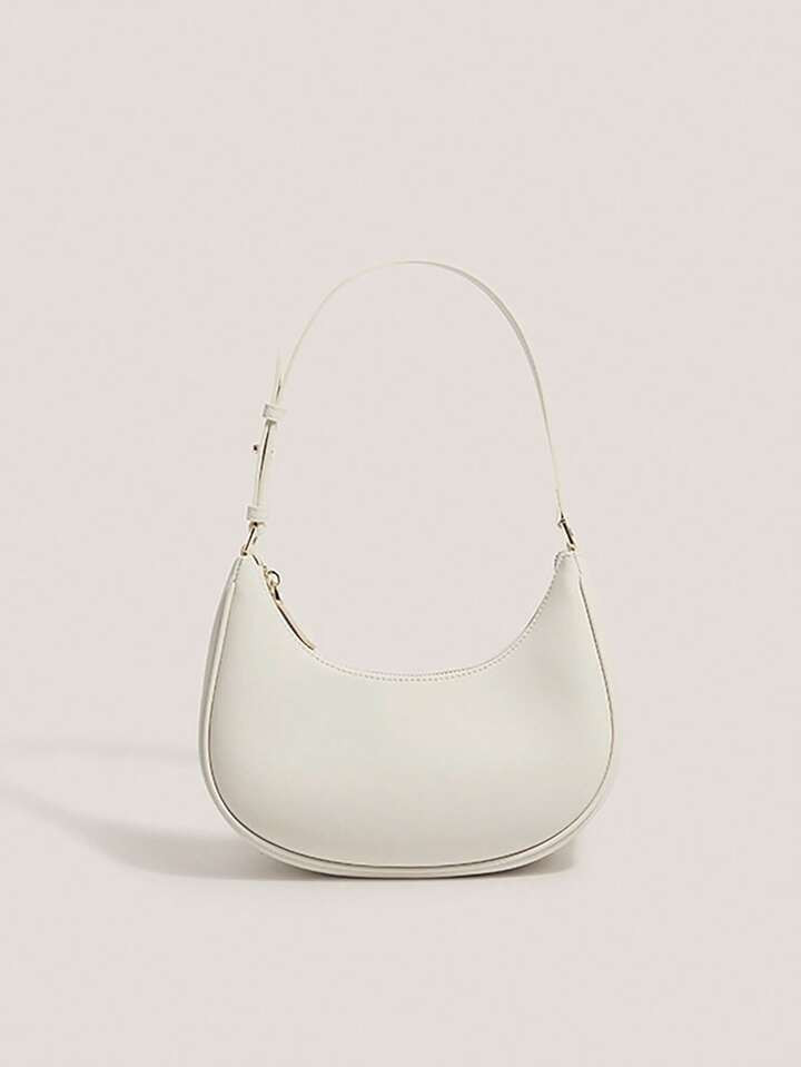 1pc Floral Pattern Shoulder Bag With Multiple Compartments, Metal Decorated Zipper Women's Bag | SHEIN