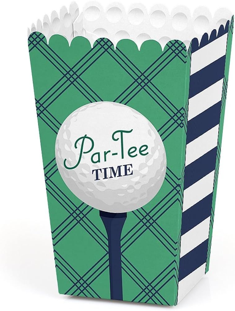 Par-Tee Time - Golf - Birthday or Retirement Party Favor Popcorn Treat Boxes - Set of 12 | Amazon (US)