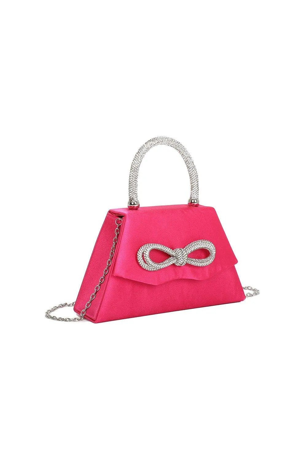 Bags & Purses | Diana Diamante Ribbon Trapezoid Shaped Shoulder Top-Handle Evening Bag | Fontanel... | Debenhams UK