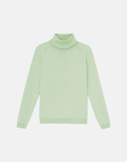 Matte Crepe Raglan Sleeve Turtleneck | Shop Simon