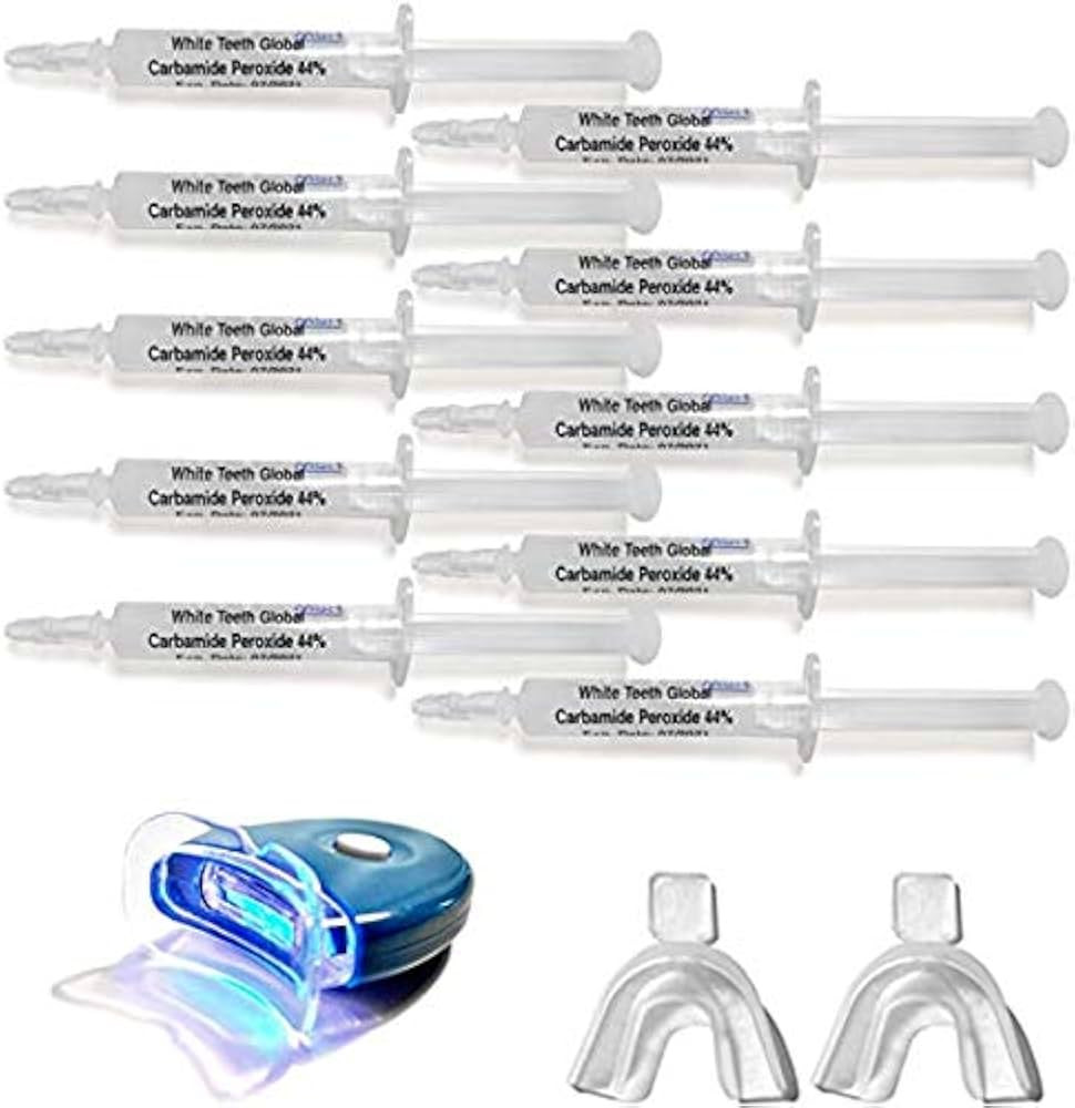 Very Strong 44% Carbamide Peroxide 10 Syringes of Teeth Whitening Gel - 1 LED Accelerator Light -... | Amazon (US)