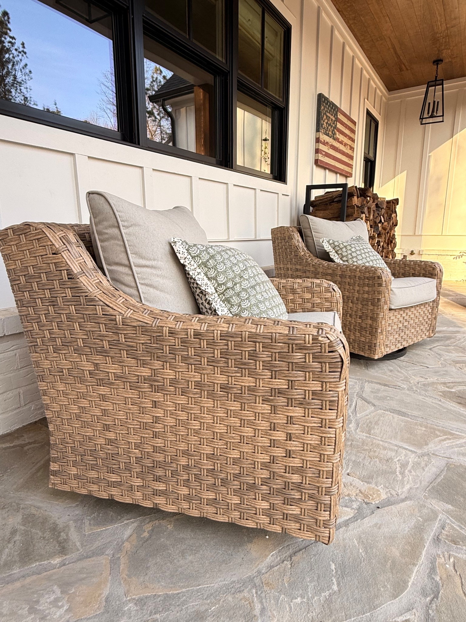 My patio chairs from Walmart are on sale for $100 off!! They swivel and are the perfect woven texture and color 🌷 Grab these to make your outdoor spaces Spring ready!! 

#LTKHome #LTKSaleAlert #LTKSeasonal