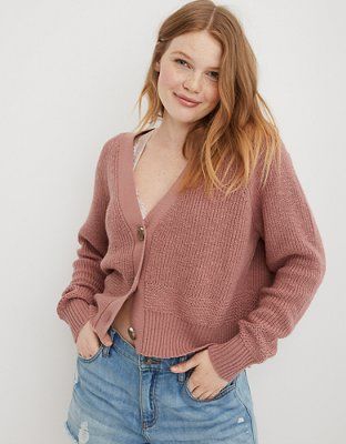 Aerie Cropped Cardigan | American Eagle Outfitters (US & CA)