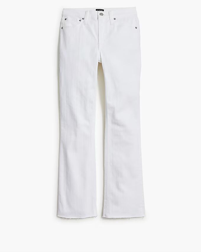 Flare crop white jean in signature stretch | J.Crew Factory