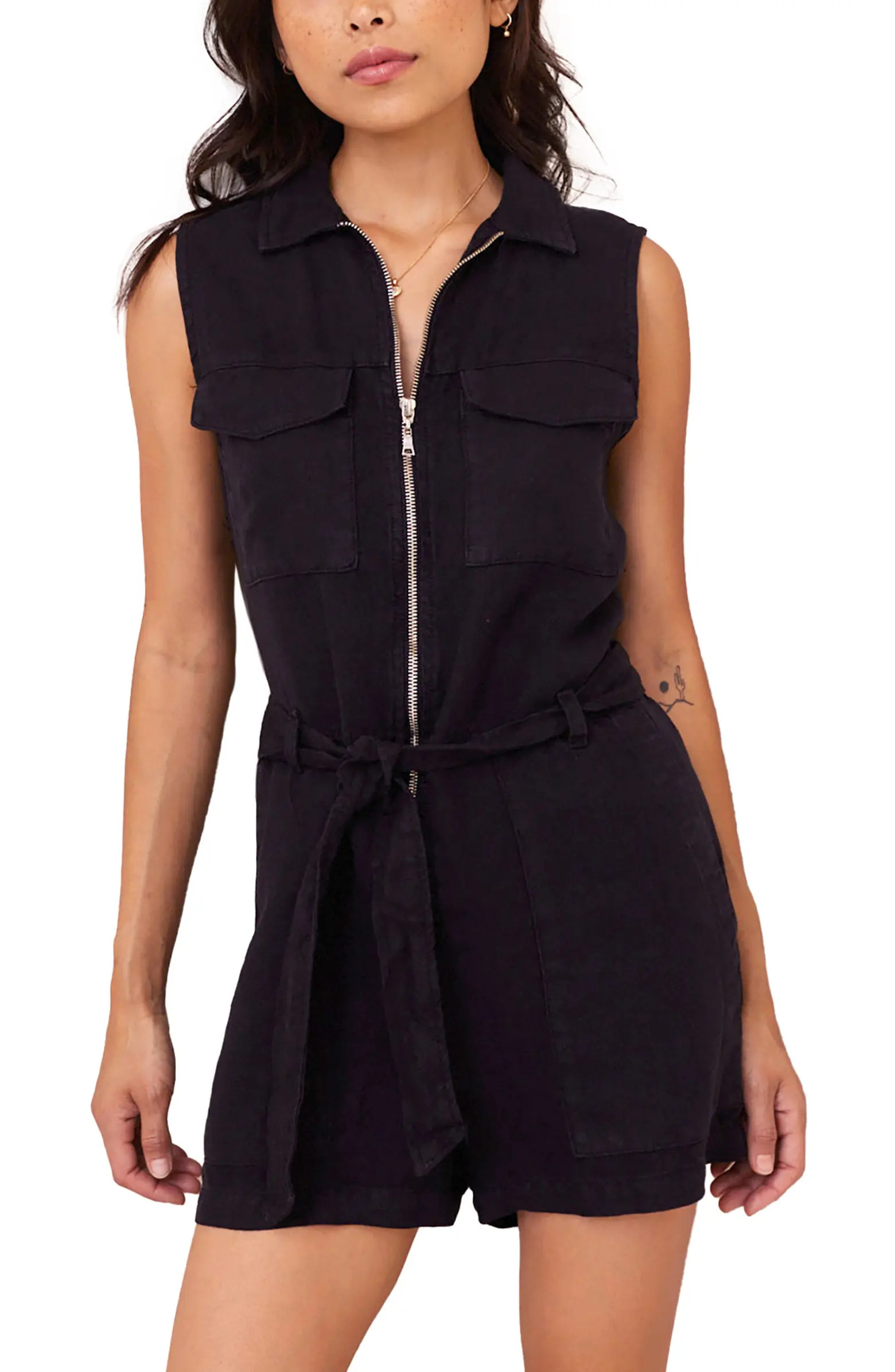 Sleeveless Linen Romper | Nordstrom