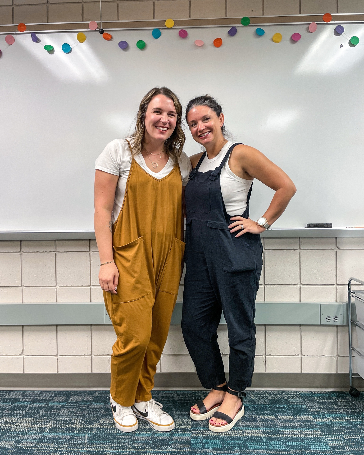 Twin day at school. My friend Amy and I opted for comfort overalls w head in our closets. A student said, “You look more like fraternal twins,” and we were okay with that  

#LTKmidsize #LTKfindsunder50