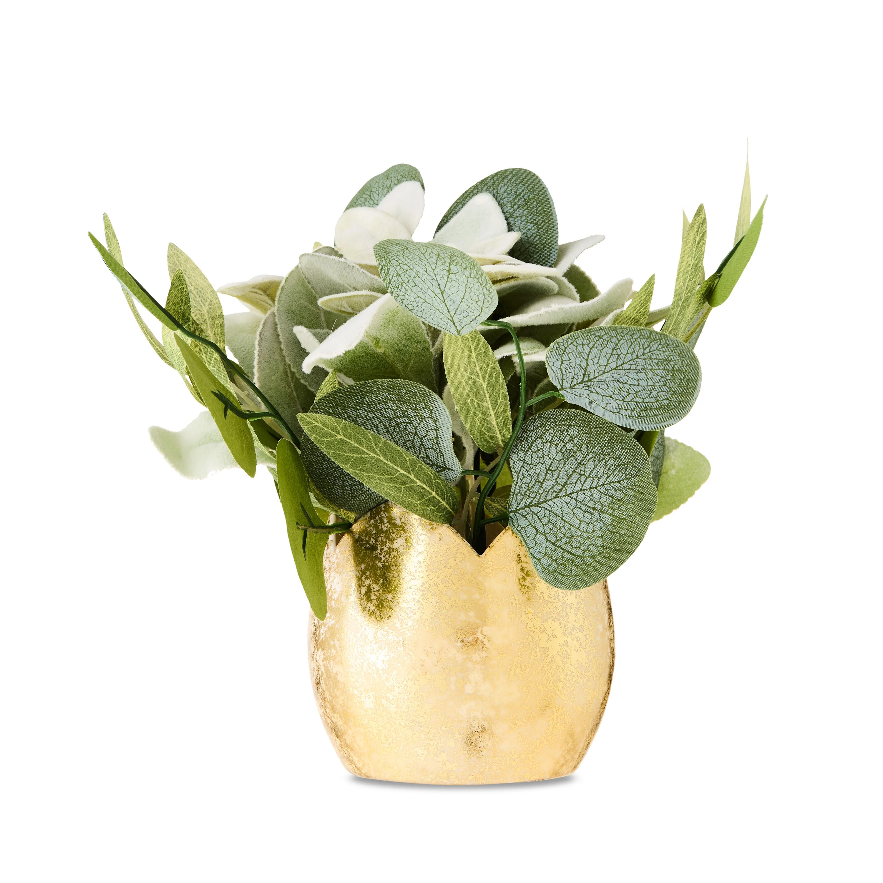 Easter Artificial Plant in Gold Foil Egg Pot, by Way To Celebrate | Walmart (US)