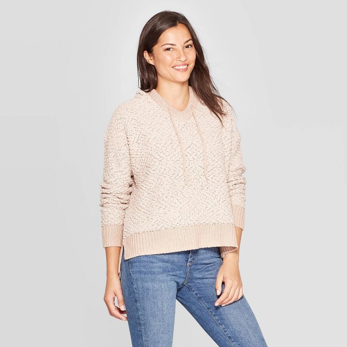 Women's Long Sleeve Sherpa Pullover Hoodie - Knox Rose™ Cream | Target