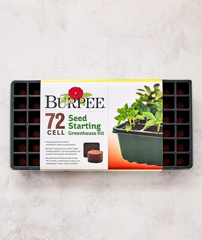 Burpee Greenhouse Indoor Starting Herbs, Flowers and Vegetables | Includes Dome, Watering, Seed S... | Amazon (US)