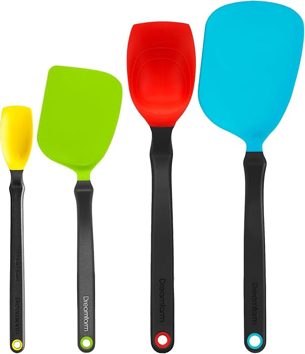 Dreamfarm Set of Essentials Silicone & Nylon Non-Stick-Safe Kitchen Cooking Utensils Set with Cho... | Amazon (US)