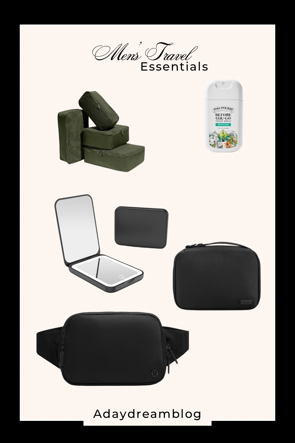 Men’s travel essentials