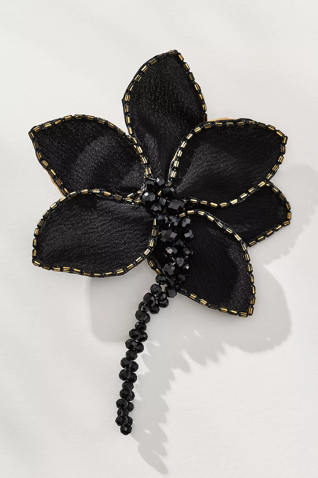 Beaded 3D Floral Brooch | Anthropologie (US)