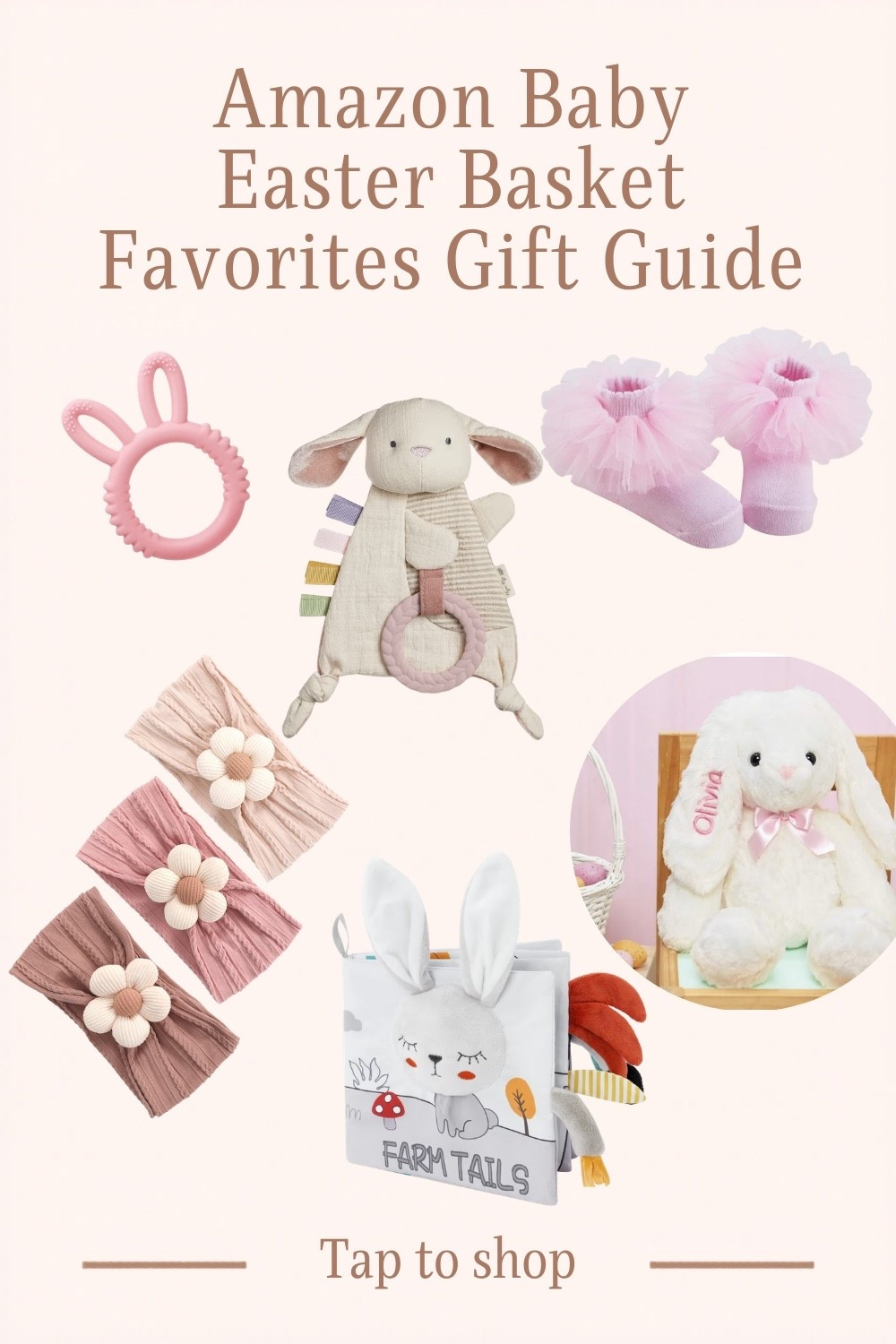 Amazon baby Easter basket ideas for girls. Sharing my favorite soft toys, teething rings, baby headbands, books, and stuffed animals for the sweetest Easter basket.

#LTKBaby #LTKSeasonal #LTKmomlife