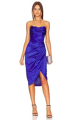 Bardot Jamila Corset Dress in Cobalt from Revolve.com | Revolve Clothing (Global)