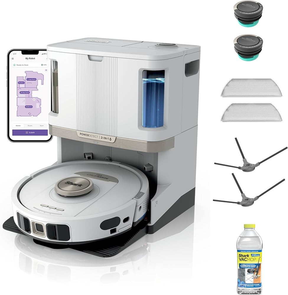 Shark Robot Vacuum & Mop Combo, PowerDetect NeverTouch Pro, Self-Emptying, Self-Refill with Self-... | Amazon (US)