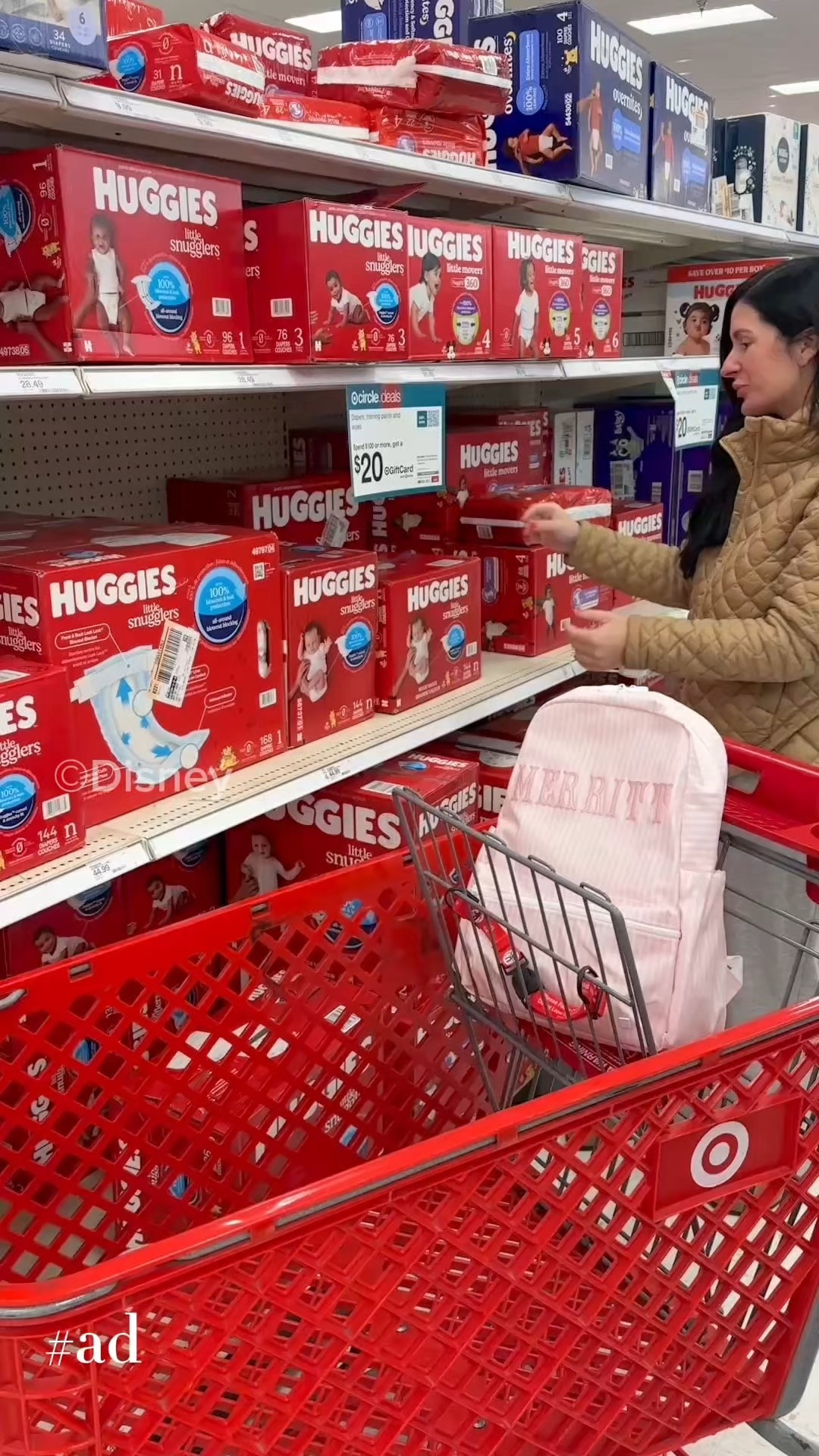 #ad We love @huggies little snugglers diapers. Not only are they fragrance free, which I love for Merritt's newborn skin. They also have blowout protection, so I don't have to worry about her cute clothes getting ruined 😂 We stock up at @target #targetpartner #target #huggies #littlesnugglers