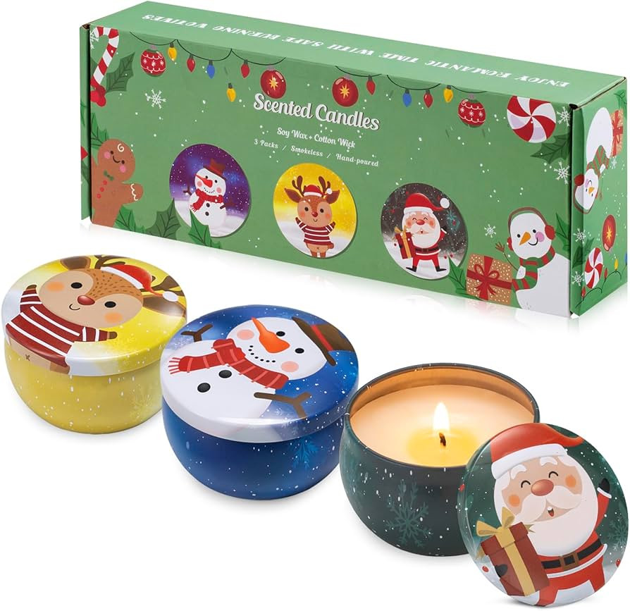 Hausware 3 Pack Scented Candles, 2.5 oz Aromatherapy Candles,Soy Candles Set with 72H Burning Tim... | Amazon (US)