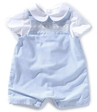 Baby Boys Short Sleeve Stripe Jon Jon Romper | Dillard's