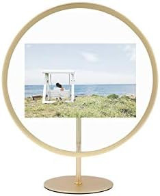 Umbra Infinity Picture Frame, Floating Photo Display for Desk or Wall, 4X6, Brass | Amazon (US)