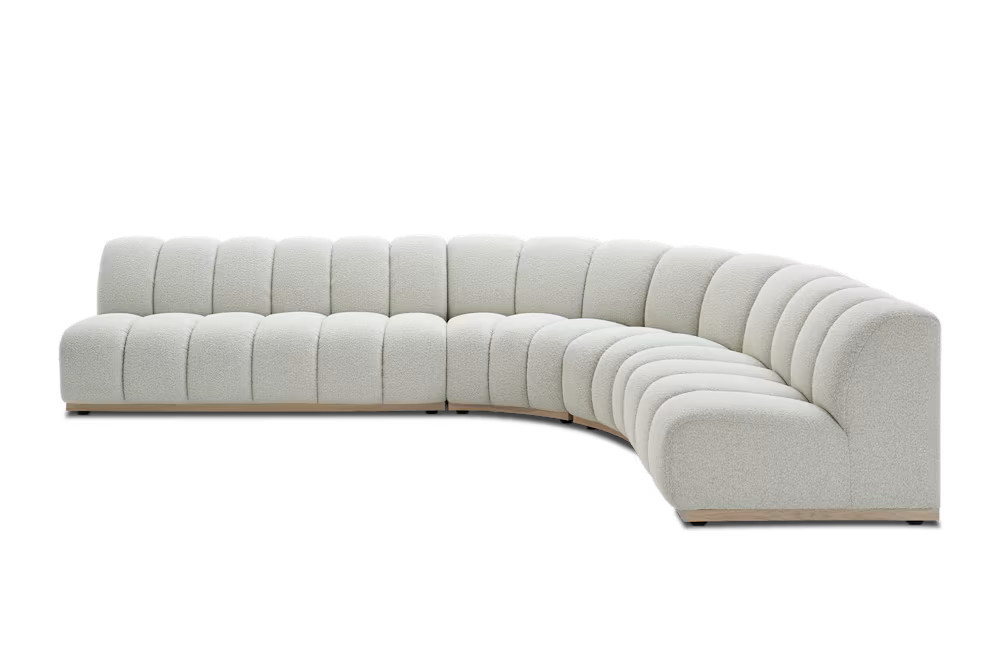 Marlow Performance Bouclé Chaise Sectional Sofa | Castlery US | Castlery US