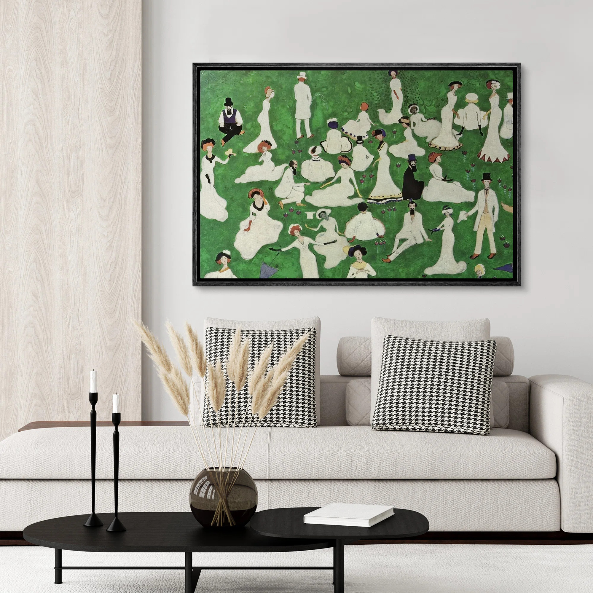 wall26 Abstract Green Gathering Party in Grass Art Prints Vintage Minimalist Modern Wall Art Livi... | Wayfair North America