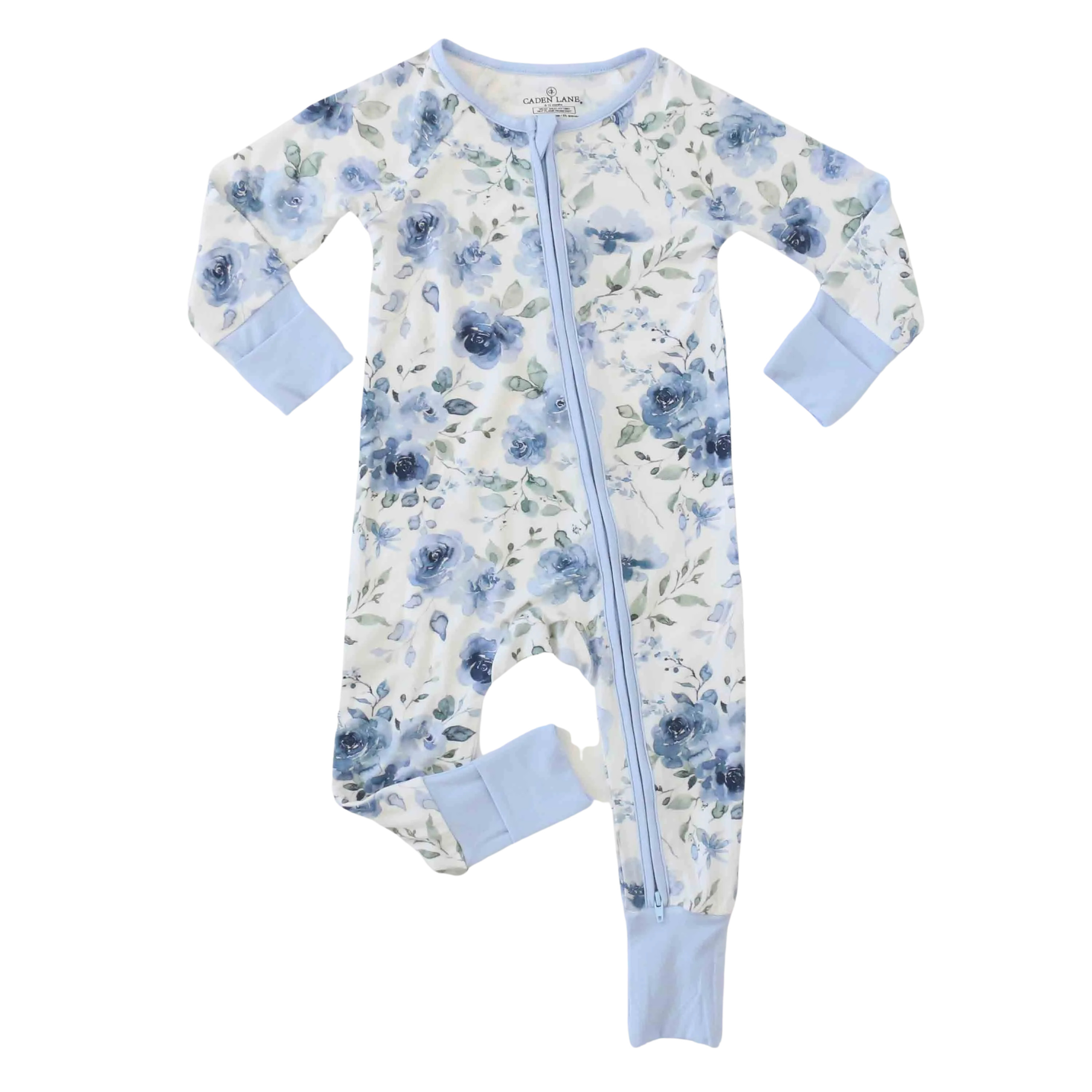 Bailey's Blue Floral Convertible Zip Romper* | Caden Lane