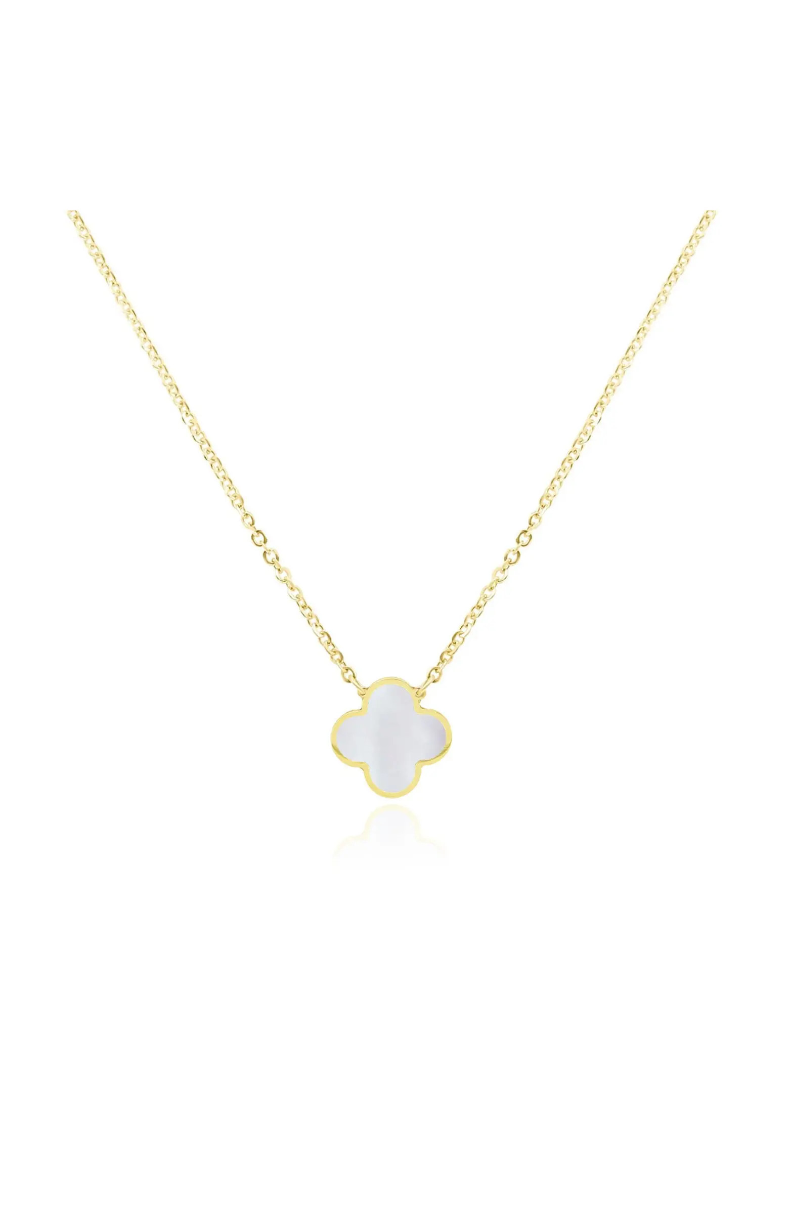 The Lovery Fine Jewelry Small Mother of Pearl Single Clover Necklace | Nordstrom | Nordstrom