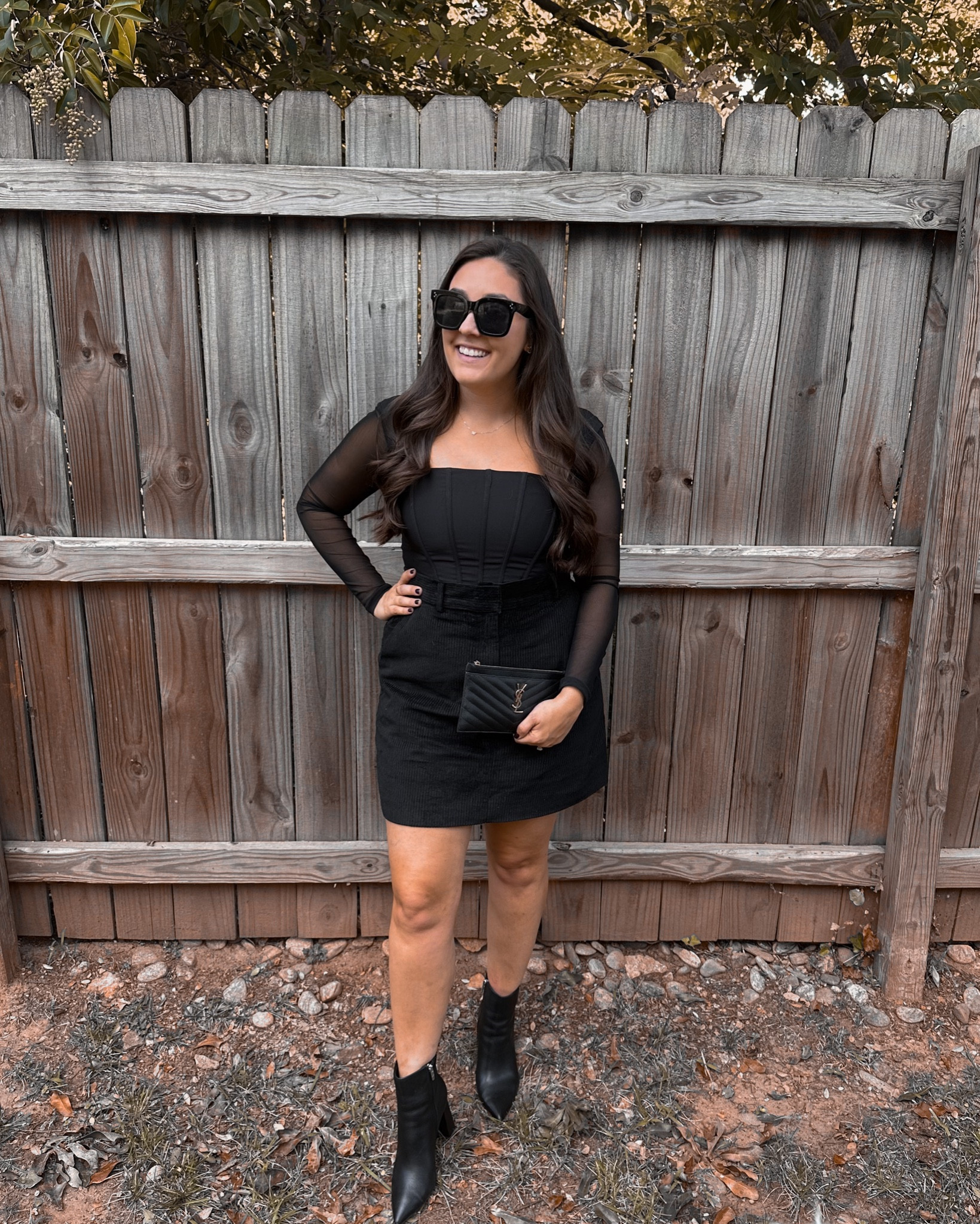 80 degree fall days call for skirts and booties! Shop this outfit from petal & pup 🖤

Corset top, black skirt, black booties, dolce vita shoes, ysl bag

#LTKshoecrush #LTKunder100 #LTKSeasonal