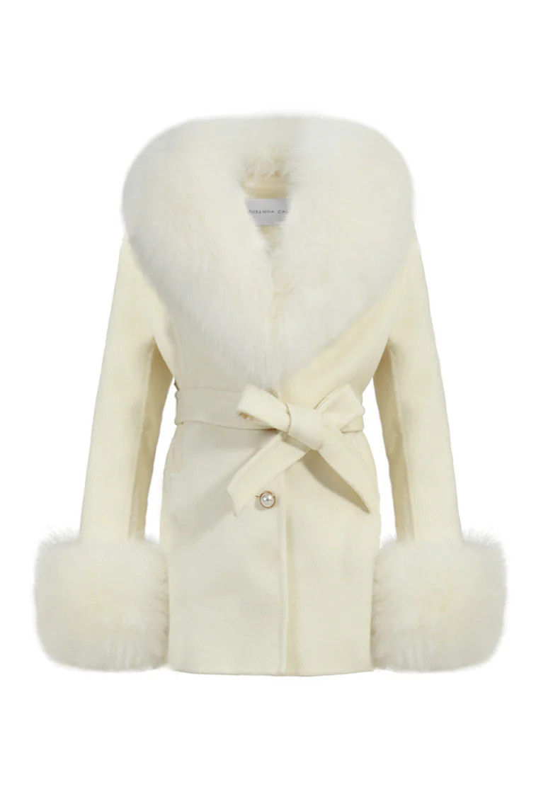 Susanna Chow Girls Mini Jojo Cashmere Fur Coat | LoveShackFancy