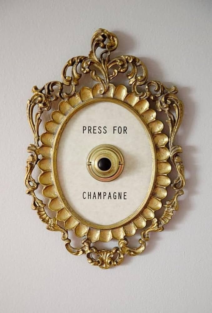 Okuorze Press for Button, Press for Champagne Framed Vintage Button,Champagne Themed Decor Wall P... | Amazon (US)