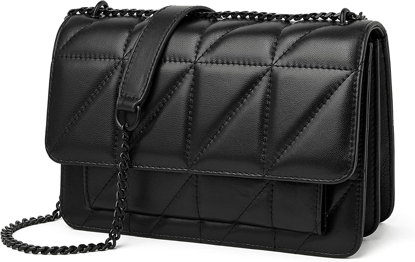 DORIS&JACKY Quilted Shoulder Bag For Women Soft Designer Crossbody Flap Purse With Chain Strap | Amazon (US)