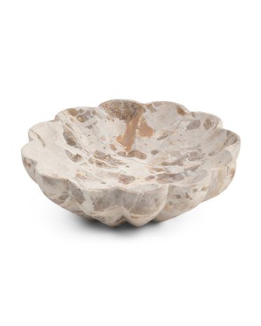 10in Fluted Marble  Bowl | TJ Maxx