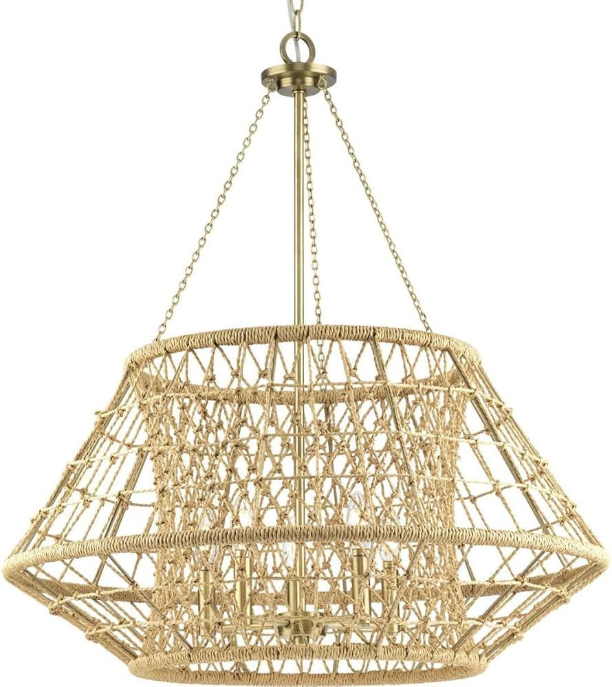 Progress Lighting P400324-163 Laila Chandelier, 5-Light 300 Total Watts, Vintage Brass | Amazon (US)