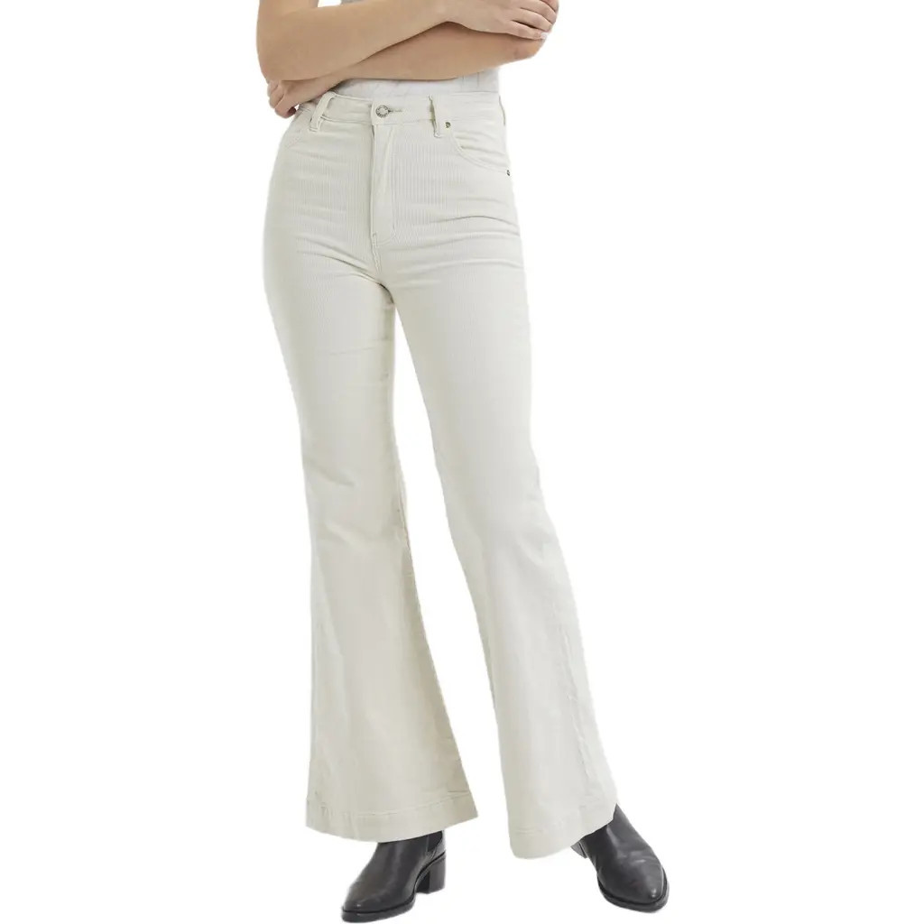 Rolla’s Eastcoast Flare Leg Corduroy Pants in Vanilla Cord at Nordstrom, Size 33 | Nordstrom