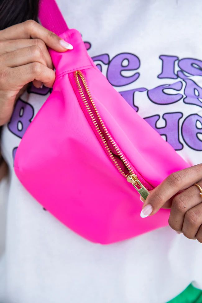 On The Go Hot Pink Belt Bag DOORBUSTER | Pink Lily