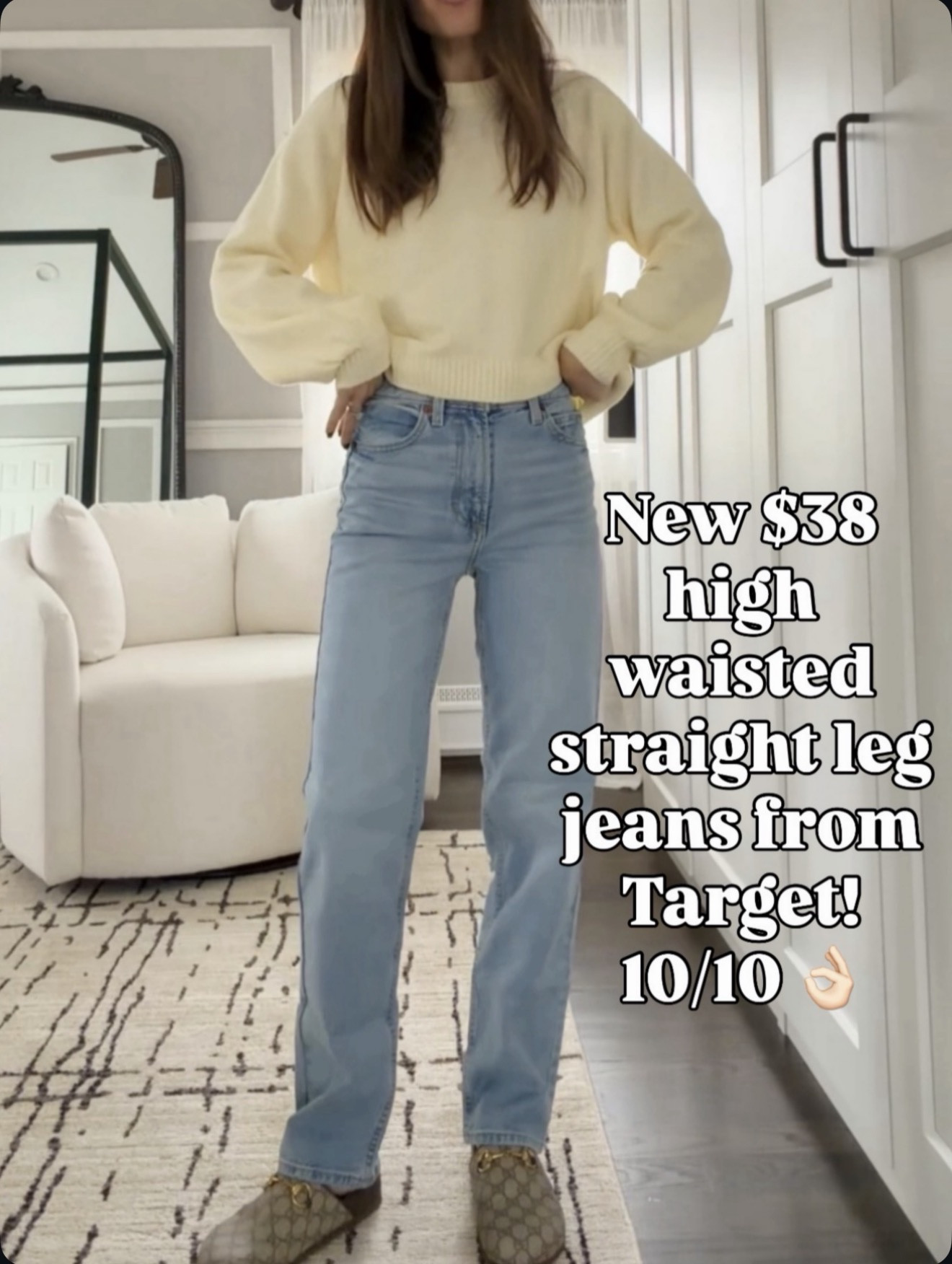 New $38 high-waisted straight leg jeans from Target 👏 10/10 fit 🔗⬇️

#LTKSeasonal #LTKgrwm #LTKOver40
