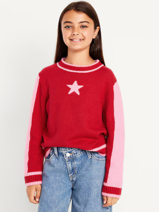 SoSoft Color-Block Mock-Neck Sweater for Girls | Old Navy (US)