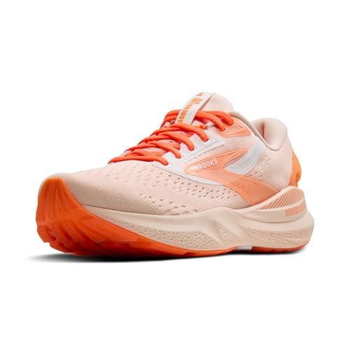 Brooks Women’s Adrenaline GTS 24 Supportive Running Shoe - Pink/Nectarine/Orange - 5 Medium | Amazon (US)