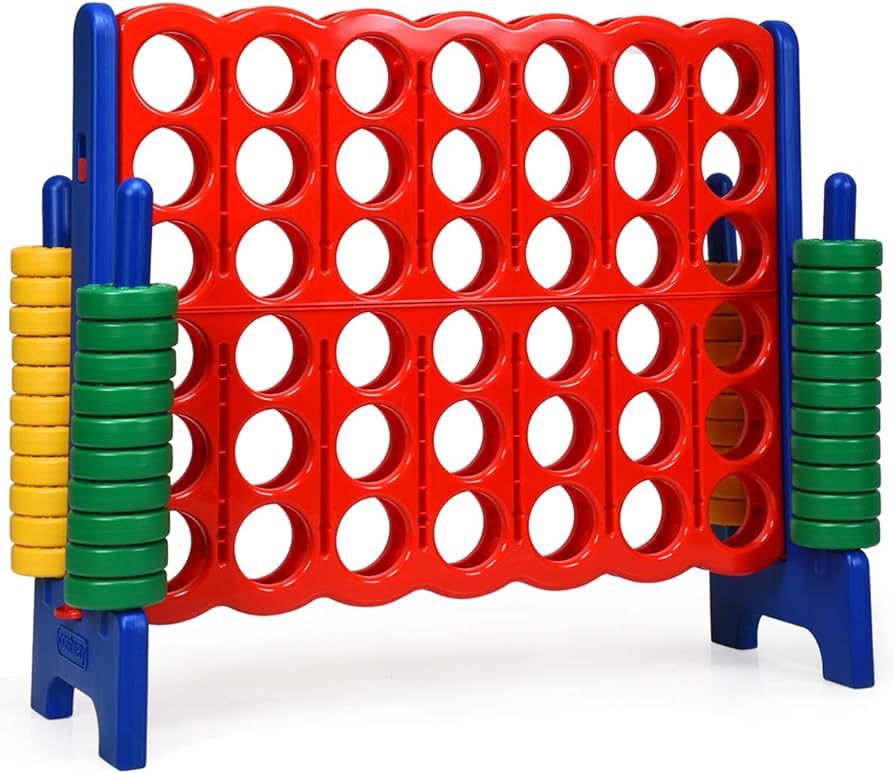 COSTWAY Jumbo 4-to-Score Giant Game Set, 4 in A Row for Kids and Adults, 3.5FT Tall Indoor & Outd... | Amazon (US)