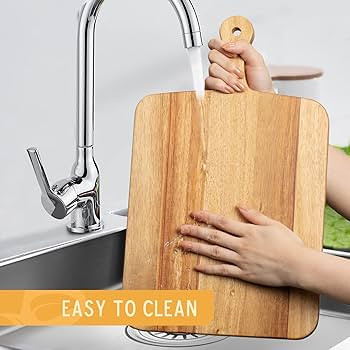 Paten Cutting Board Wood, Acacia Serving Board,Wooden Kitchen Chopping Board for Meat, Cheese, Br... | Amazon (US)