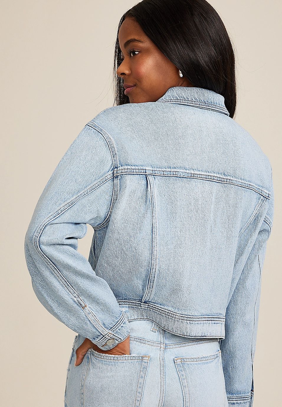 Goldie Blues™ Oversized Crop Jean Jacket | Maurices