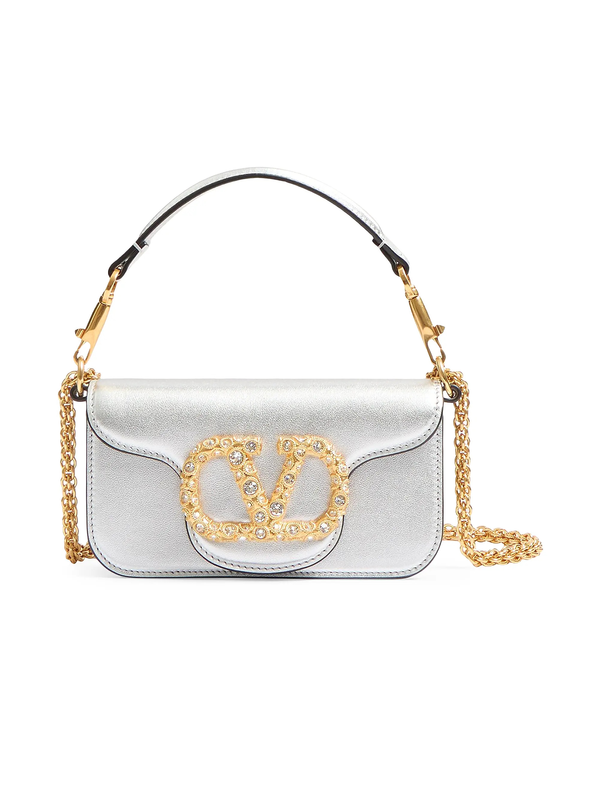Locò Small Shoulder Bag in Laminated Calfskin | Saks Fifth Avenue