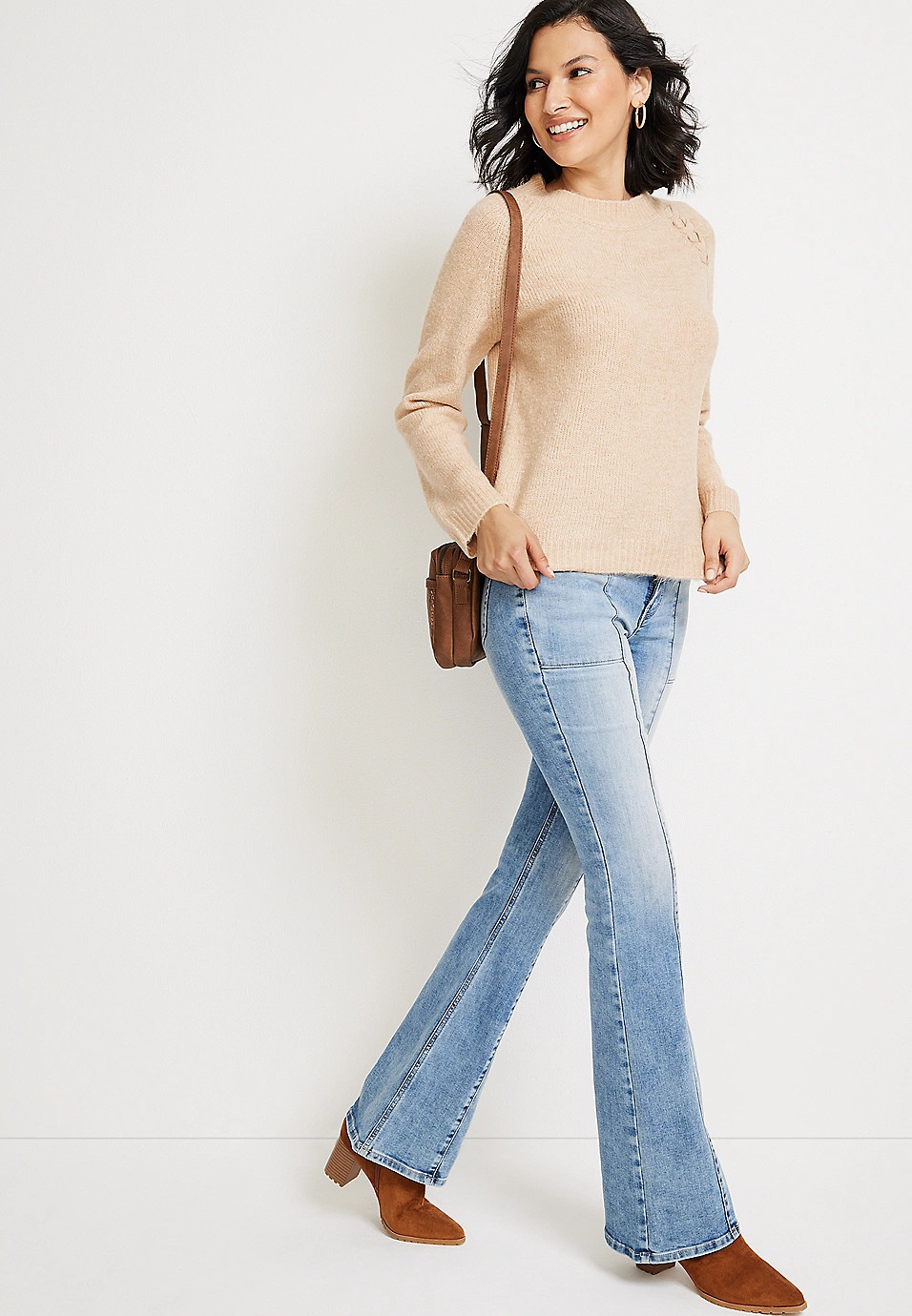 Vigoss® Lace Up Sweater | Maurices