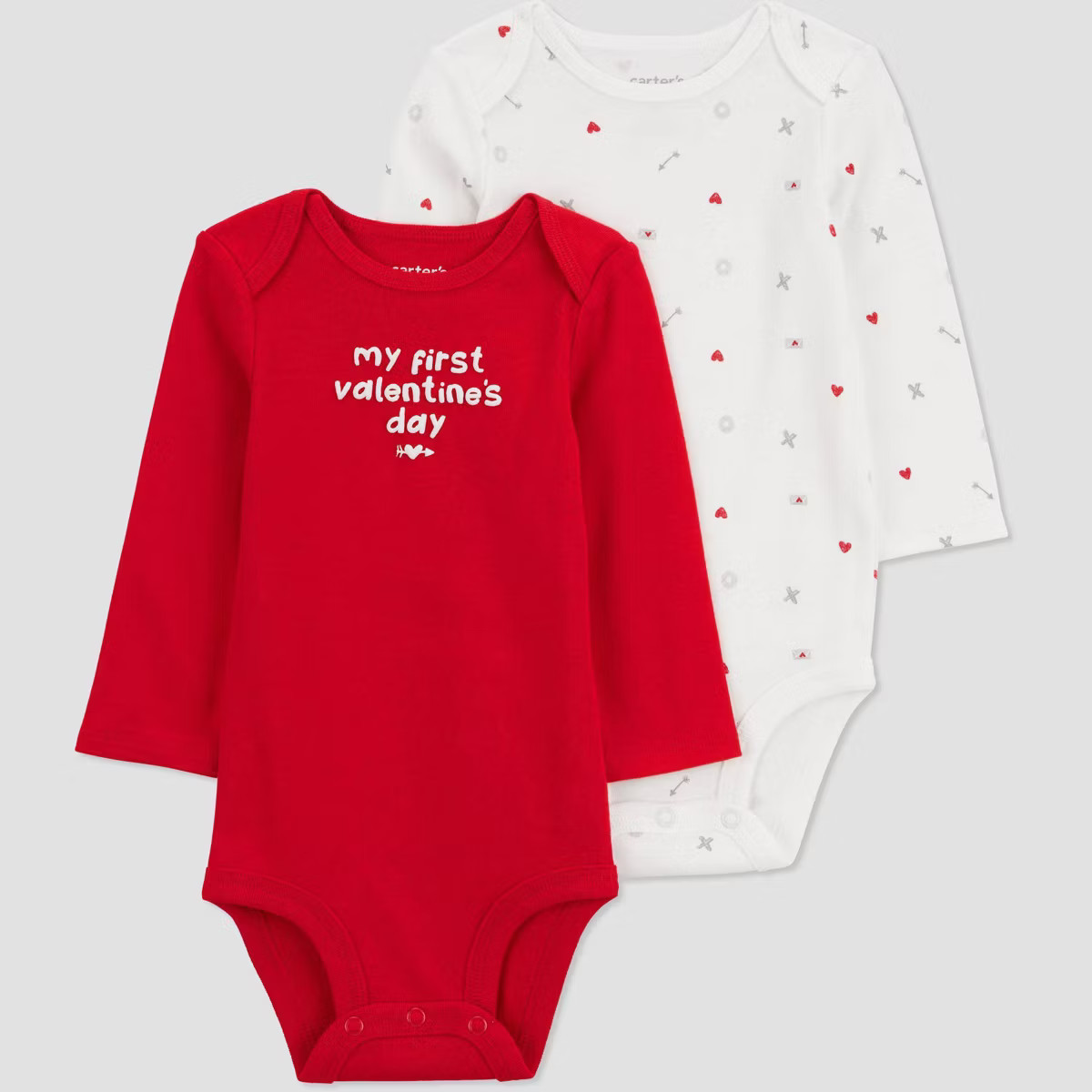 Carter's Just One You® Baby 2pk️ My First Valentine's Day Bodysuit - Red/Ivory 6M | Target