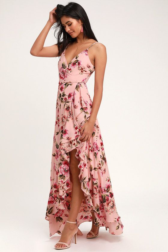 Bodacious Bella Blush Pink Floral Print Maxi Dress | Lulus (US)
