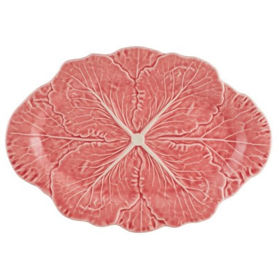 Bordallo Pinheiro Cabbage Pink Small Oval Platter | eBay US