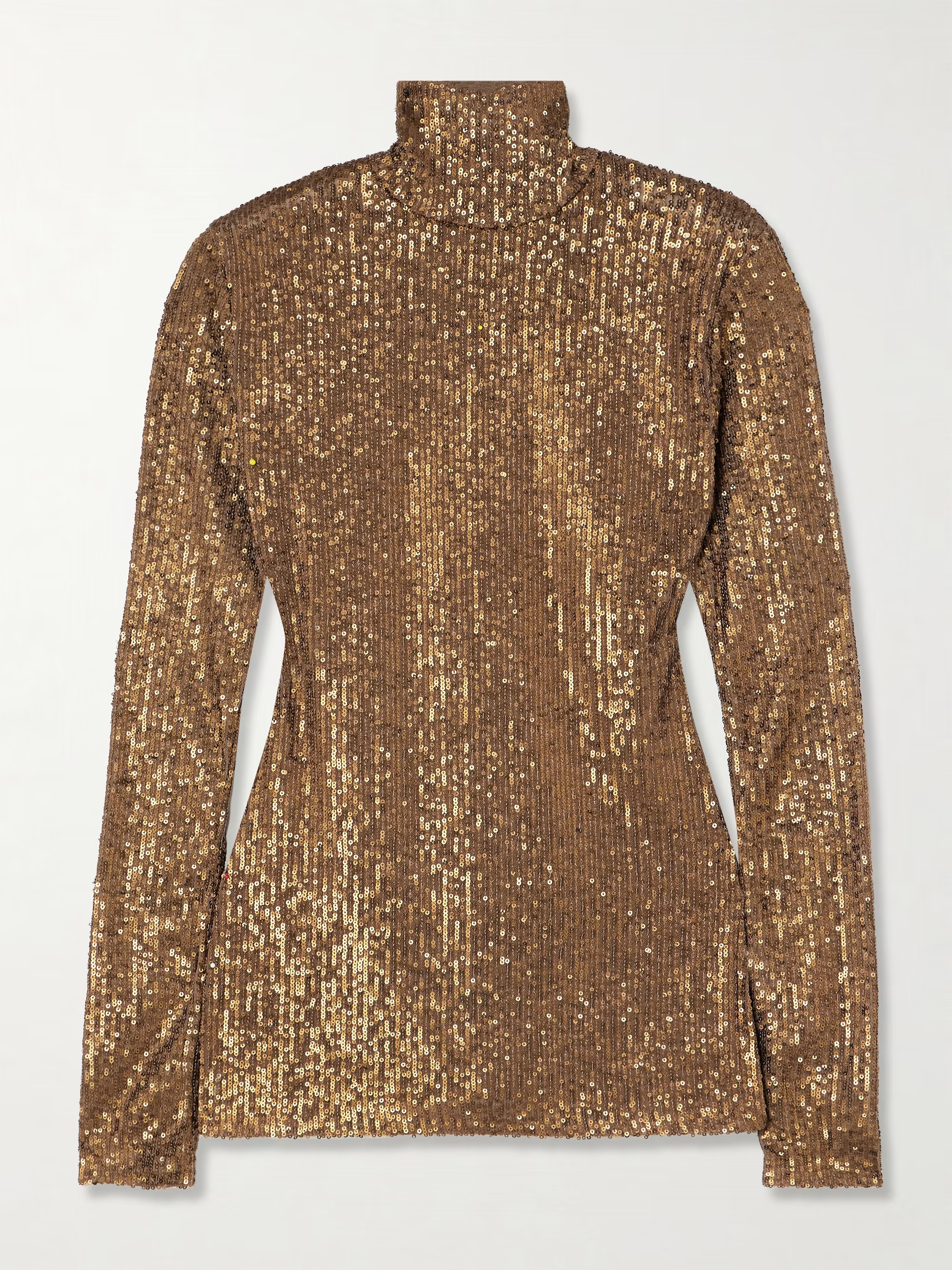 Sequined stretch-mesh turtleneck top | NET-A-PORTER (UK & EU)